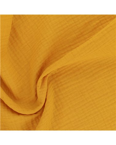 Coupon double gaze 138x100cm safran