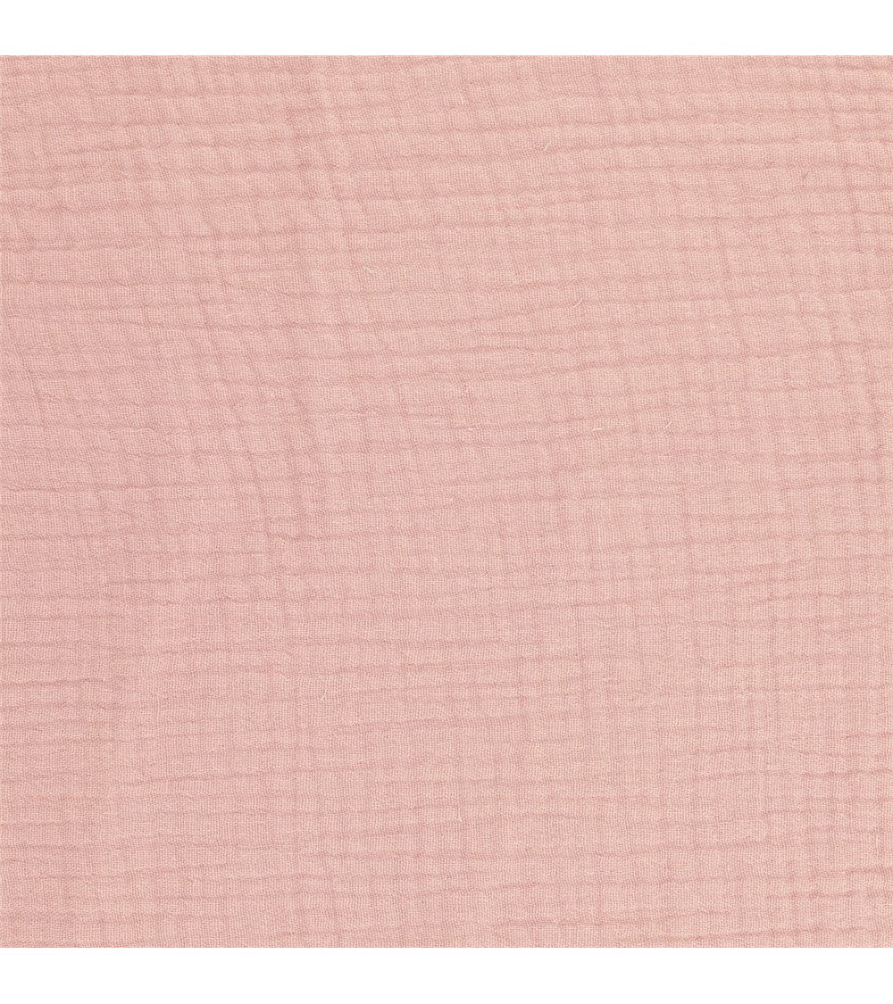 Coupon double gaze 138x100cm vieux rose
