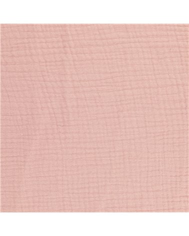 Coupon double gaze 138x100cm vieux rose