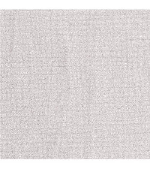 Coupon double gaze 138x100cm gris clair