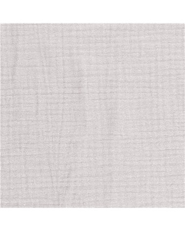 Coupon double gaze 138x100cm gris clair