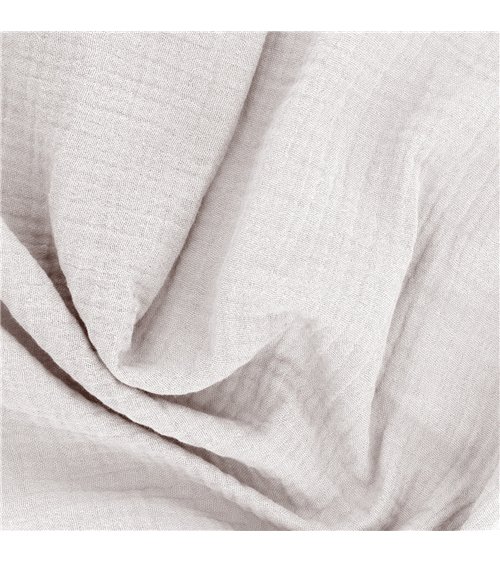 Coupon double gaze 138x100cm gris clair