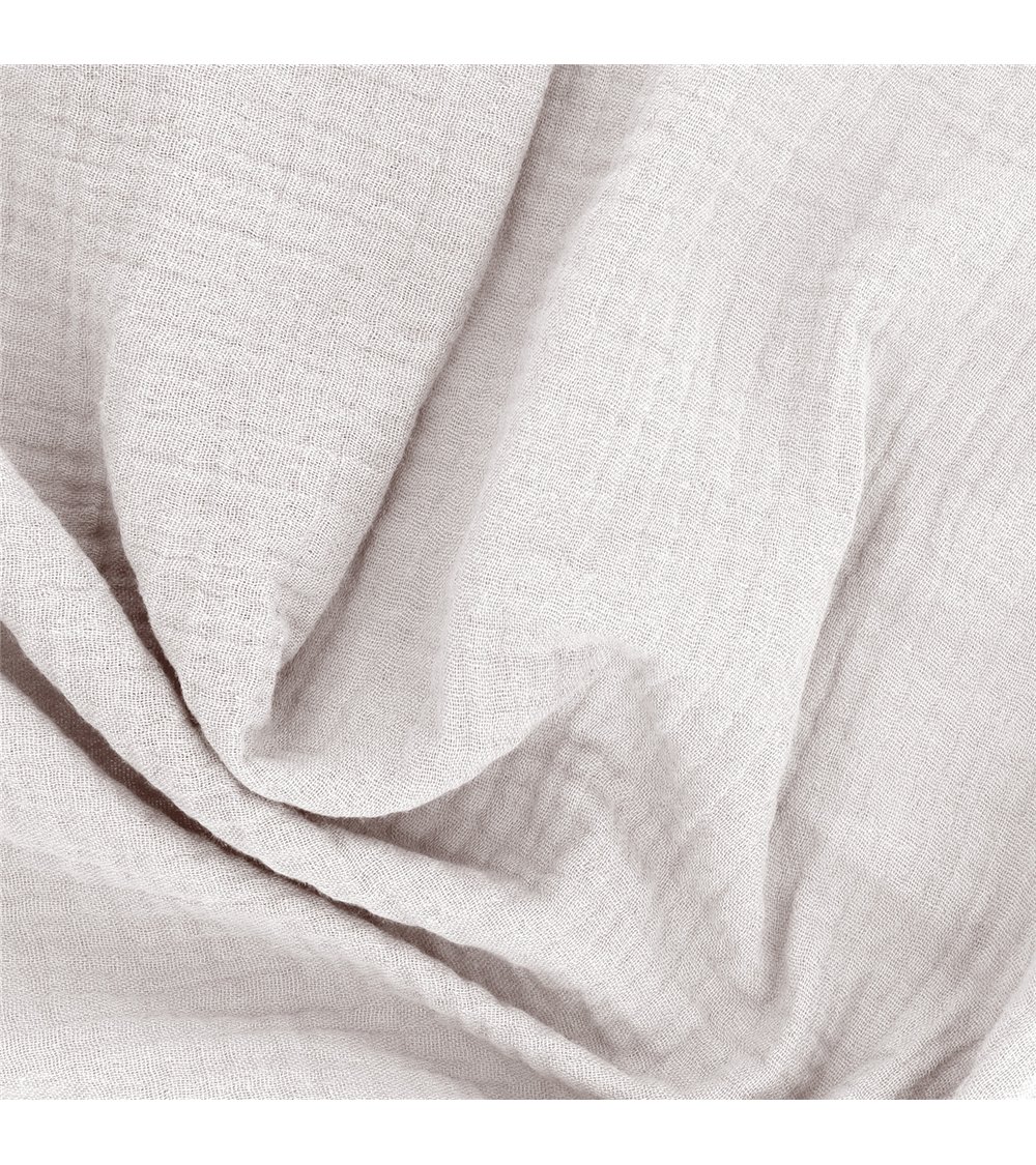 Coupon double gaze 138x100cm gris clair