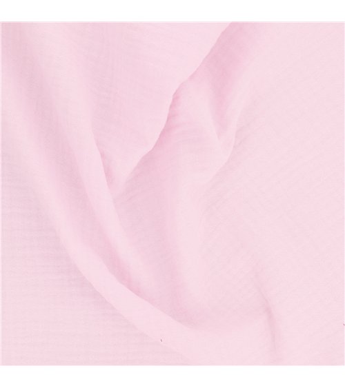 Coupon double gaze 138x100cm rose clair