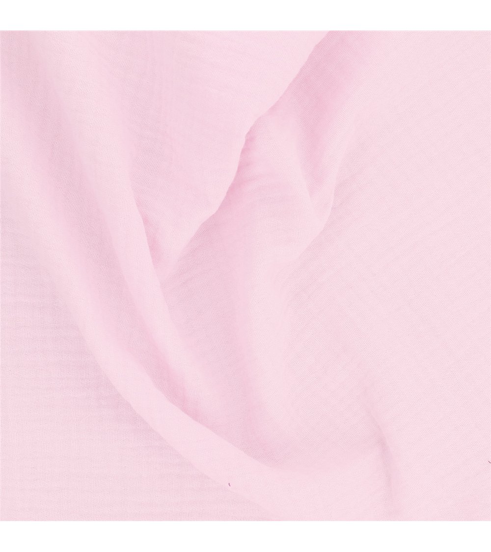 Coupon double gaze 138x100cm rose clair