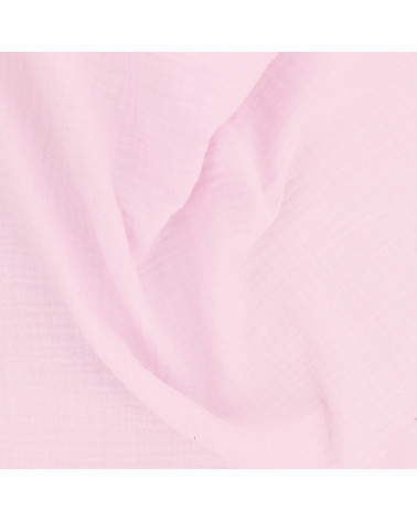 Double gauze coupon 138x100cm light pink