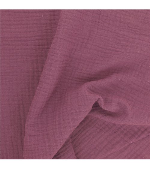 Coupon double gaze 138x100cm parme