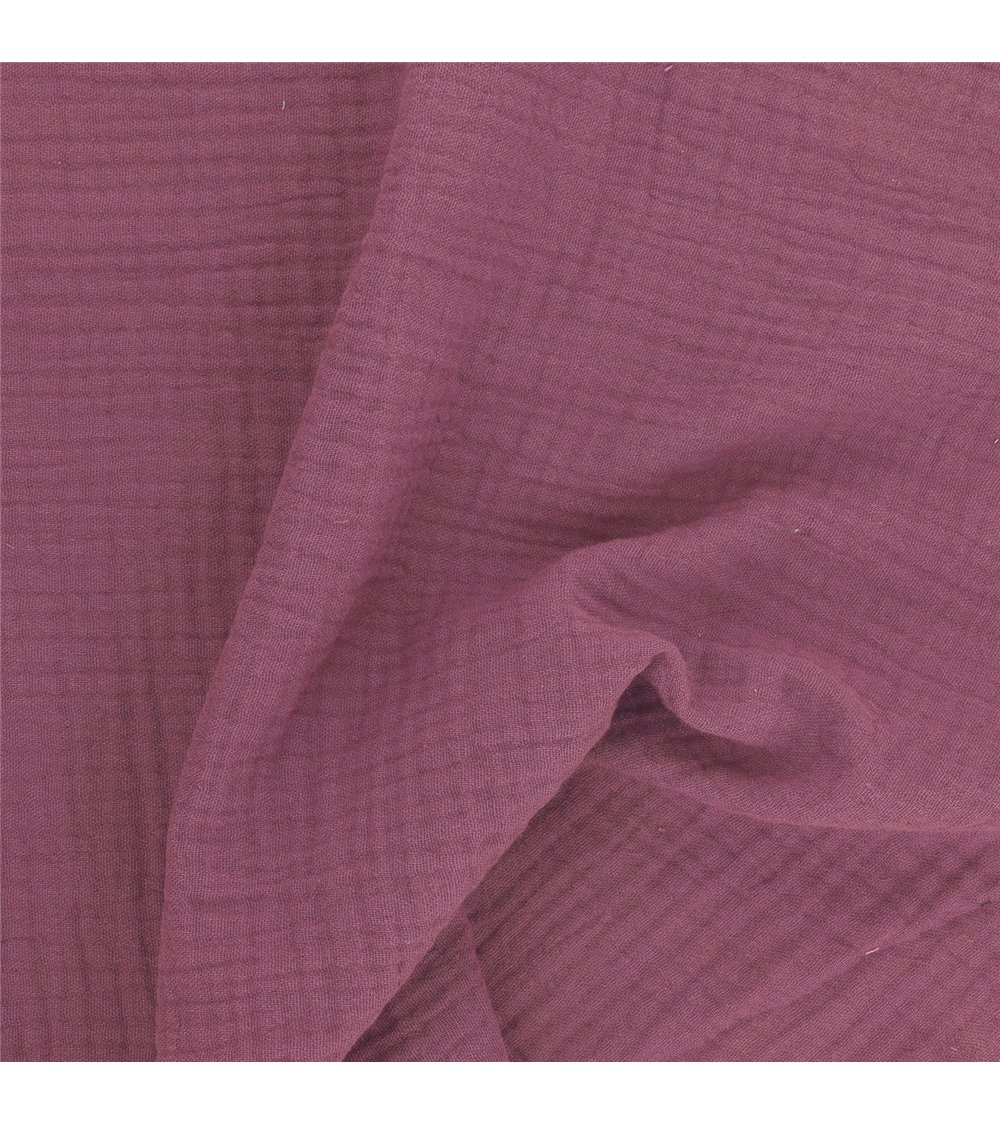Coupon double gaze 138x100cm parme