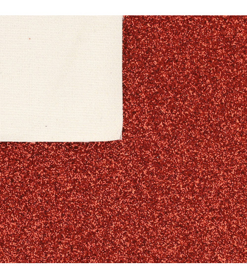Coupon glitter 50x70cm rosso