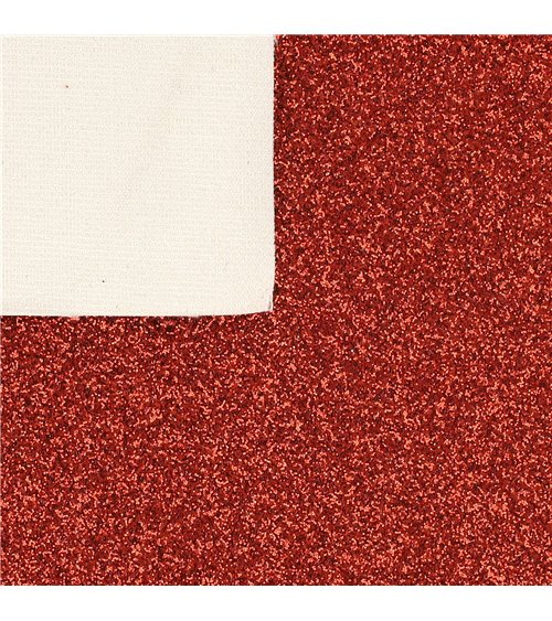 Coupon glitter 50x70cm rouge