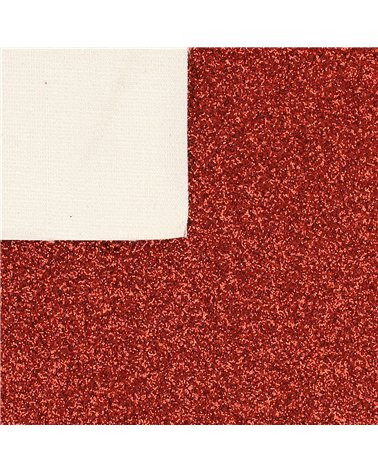 Coupon glitter 50x70cm rouge
