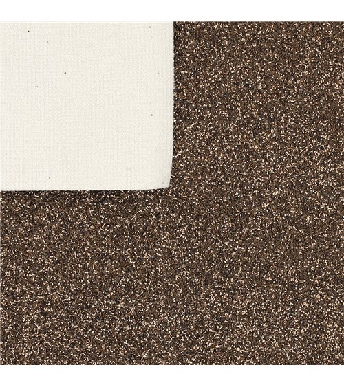 Coupon glitter 50x70cm chocolat