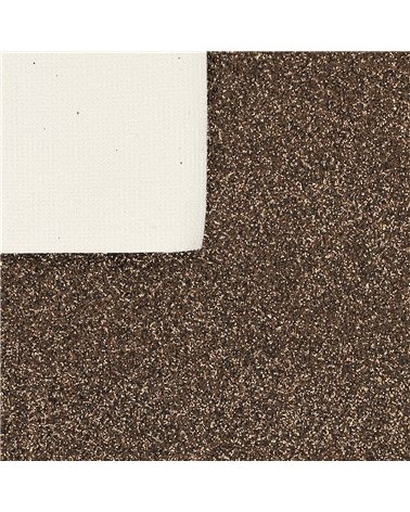 Coupon glitter 50x70cm chocolat