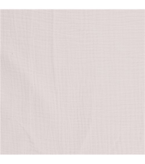 Tissu double gaze Francine blanc au mètre