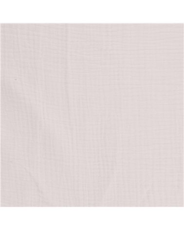 Tissu double gaze Francine blanc au mètre