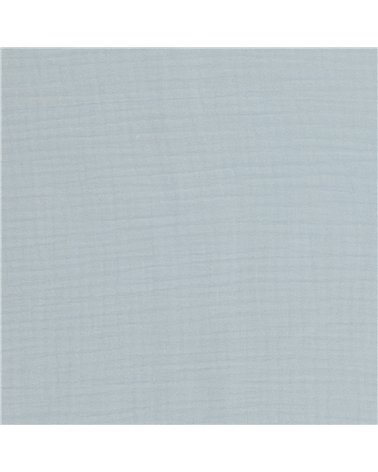 Tissu double gaze Francine bleu ciel au mètre