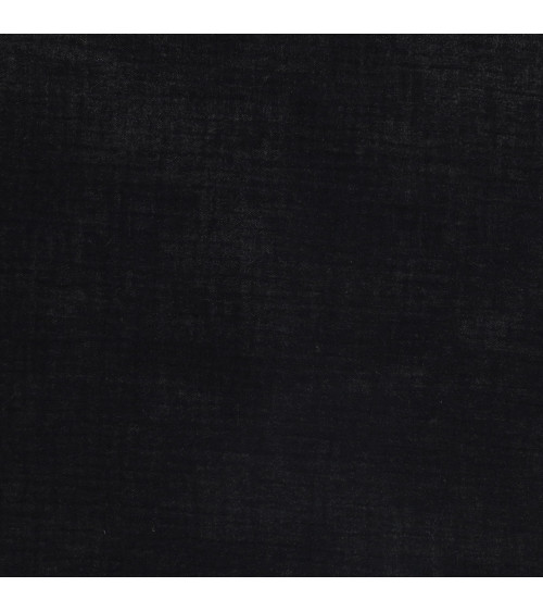 Black Francine double gauze fabric by the meter