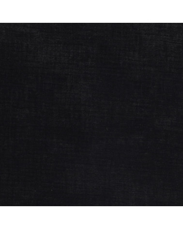 Black Francine double gauze fabric by the meter