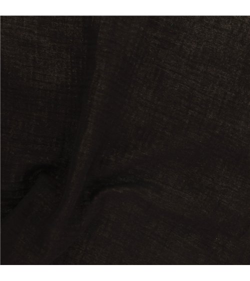 Tissu double gaze Francine noir au mètre