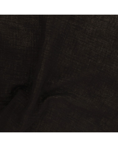 Black Francine double gauze fabric by the meter