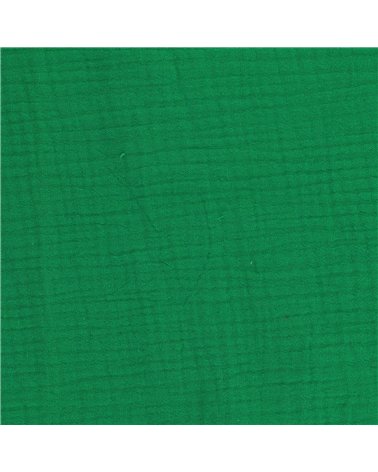 Tissu double gaze Francine vert clair nil au mètre