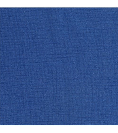 Tissu double gaze Francine turquoise au mètre