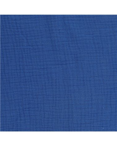 Tissu double gaze Francine turquoise au mètre