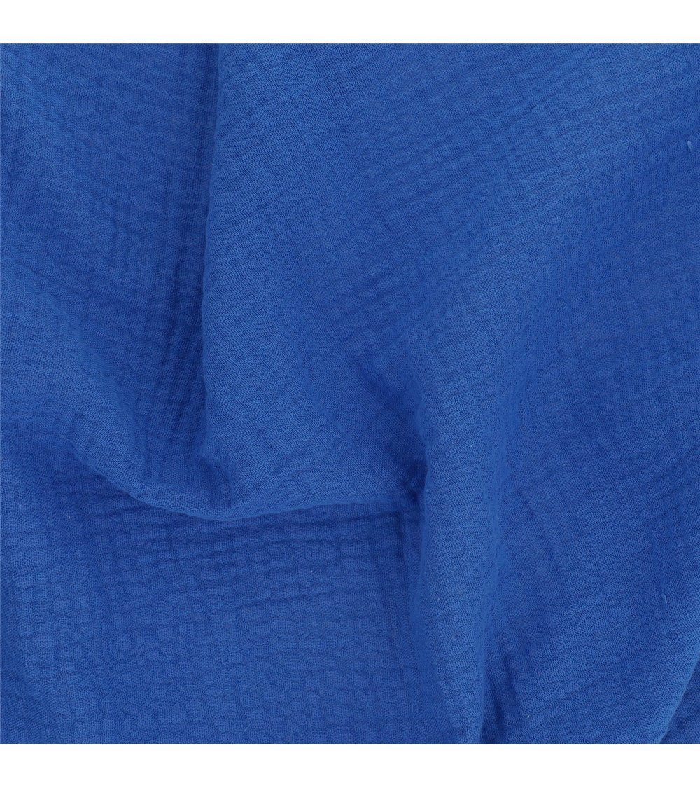 Tissu double gaze Francine turquoise au mètre