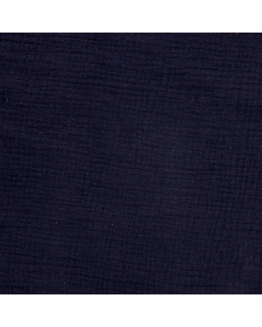 Indigo blue Francine double gauze fabric by the meter