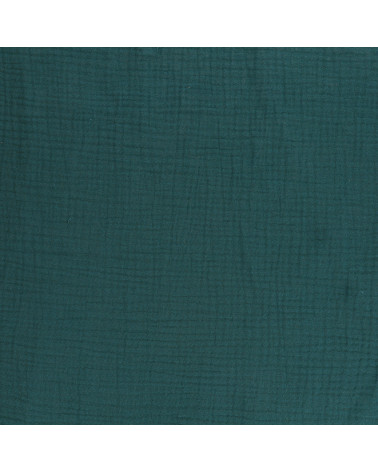 Entenblauer Francine-Doppelgaze-Stoff am laufenden Meter