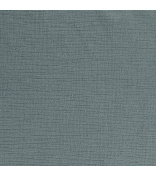 Stone gray Francine double gauze fabric per meter