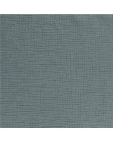 Tissu double gaze Francine gris pierre au mètre