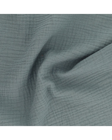 Stone gray Francine double gauze fabric per meter