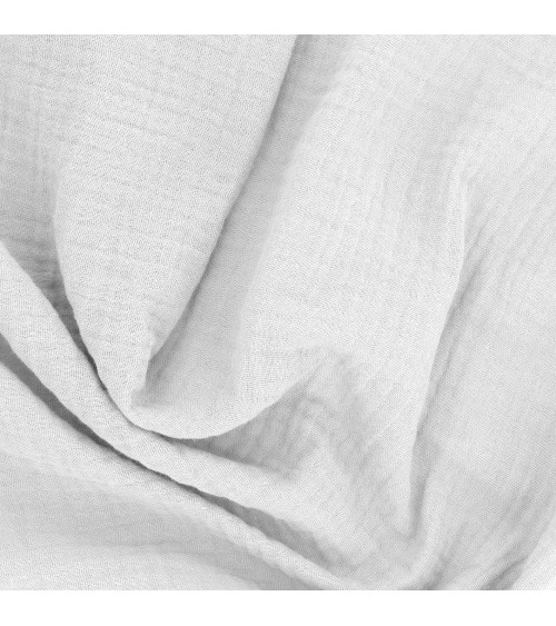 Slate gray Francine double gauze fabric by the meter