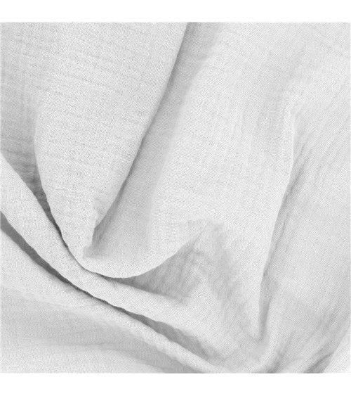 Tissu double gaze Francine gris ardoise au mètre