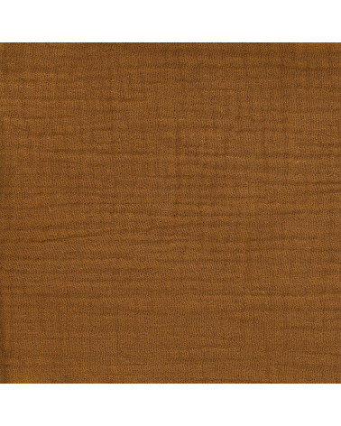 Tela gasa doble Francine ocre por metros