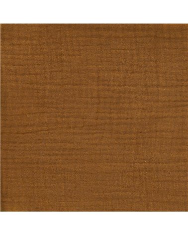 Tissu double gaze Francine ocre au mètre