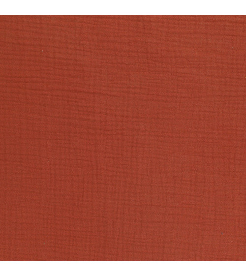 Francine rust double gauze fabric by the meter