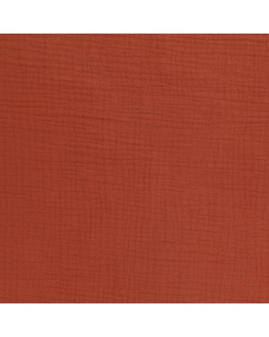 Francine rust double gauze fabric by the meter