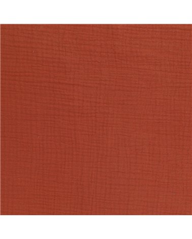 Tissu double gaze Francine rouille au mètre