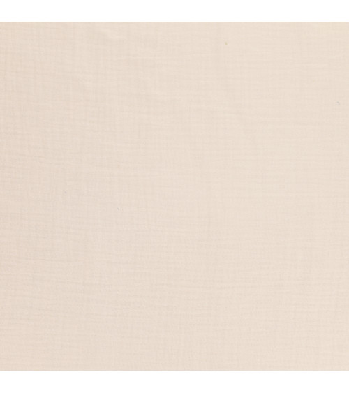 Francine ecru double gauze fabric by the meter