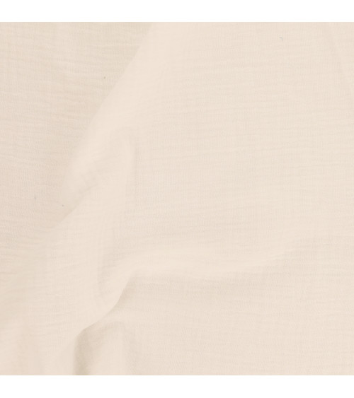 Francine ecru double gauze fabric by the meter