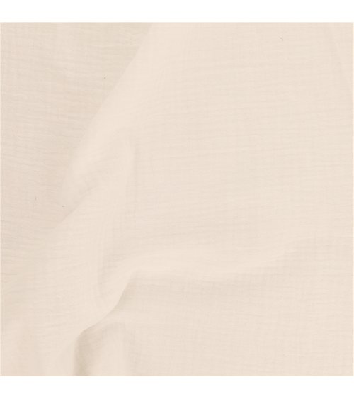 Tissu double gaze Francine écru au mètre