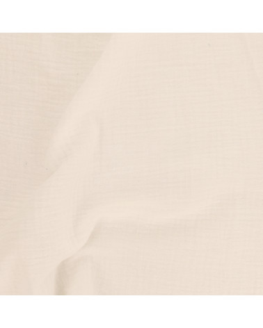 Francine ecru double gauze fabric by the meter