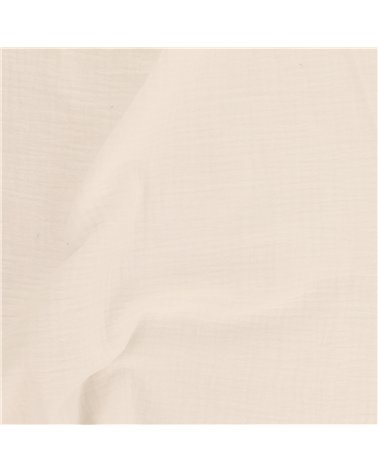 Tissu double gaze Francine écru au mètre