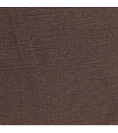 Light brown Francine double gauze fabric by the meter