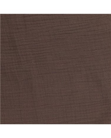 Tissu double gaze Francine marron clair au mètre