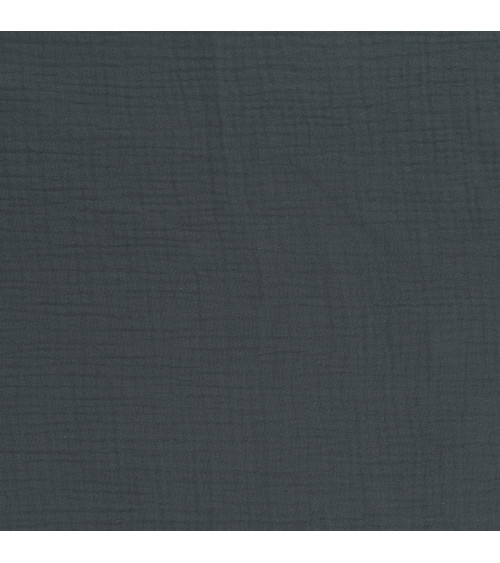 Francine denim blue double gauze fabric by the meter