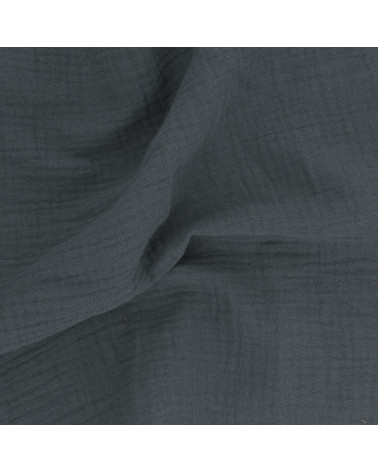 Francine Denimblauer Double-Gaze-Stoff am laufenden Meter