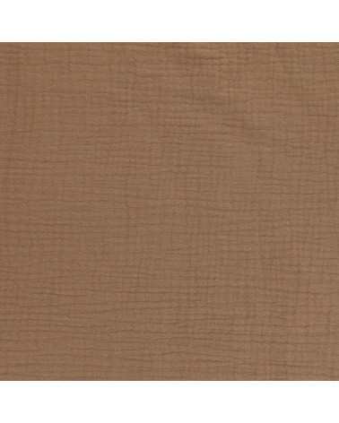 Light brown Francine double gauze fabric by the meter